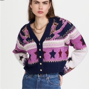 Paco Rabanne Multicolor Metallic Stardust Knit Cropped
Cardigan